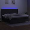vidaXL Polsterbett mit Matratze & LED Stoff Schwarz 200x200 cm, Härtegrad: H2 [3138343] Bild 3