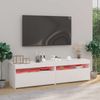 vidaXL TV-Schränke 2 Stk. mit LED-Leuchten Weiß 75x35x40 cm 804392 Bild 4