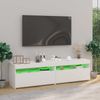 vidaXL TV-Schränke 2 Stk. mit LED-Leuchten Weiß 75x35x40 cm 804392 Bild 3