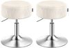 VASAGLE Barhocker Schminktischr Drehhocker (2 St), Schminkstuhl, Sitzhocker 360° drehbar, PU, dicke Polsterung Bild 5