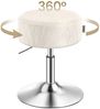 VASAGLE Barhocker Schminktischr Drehhocker (2 St), Schminkstuhl, Sitzhocker 360° drehbar, PU, dicke Polsterung Bild 2