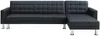 Vente-unique - WILLIS Sofa Kunstleder Schwarz - B 173 cm x H 79 cm x L 290 cm Bild 3