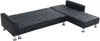 Vente-unique - WILLIS Sofa Kunstleder Schwarz - B 173 cm x H 79 cm x L 290 cm Bild 5