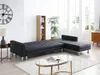 Vente-unique - WILLIS Sofa Kunstleder Schwarz - B 173 cm x H 79 cm x L 290 cm Bild 2