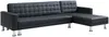 Vente-unique - WILLIS Sofa Kunstleder Schwarz - B 173 cm x H 79 cm x L 290 cm Bild 4