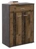 CARO-Möbel Kommode Tommy Sideboard Schrank in dunkler Betonoptik/Old Style mit Schublade und 2 Türen Bild 5