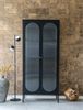 Standvitrine >Adelaide< in Schwarz, Metall - 80x180x35cm (BxHxT) Bild 2