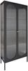 Standvitrine >Adelaide< in Schwarz, Metall - 80x180x35cm (BxHxT) Bild 3