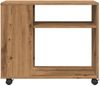 vidaXL Beistelltisch mit Rollen Artisan-Eiche 70x35x60cm Holzwerkstoff 853154 Bild 5