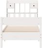vidaXL Massivholzbett mit Regal ohne Matratze Weiß 75x190 cm Kiefer 3323051 Bild 4