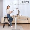 HOMAVO höhenverstellbarer Schreibtisch 80×160 cm, mit Memory- und Anti-Kollisionsfunktion, Höhe 70–117 cm, Natur Bild 5