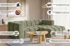 homsy by Ana Johnson Ecksofa »L« BOUBELLE L-Form, Design-Sofa, Bubble-Optik, Breite 247 cm, hoher Sitzkomfort dank Wellenunterfederung, L Sitztiefe 63 cm Bild 3