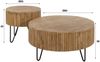 KAWOLA Couchtisch LORENA Set 2-tlg. Mangoholz braun 38 x 80 x 80 cm Bild 4