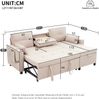 3-4-Sitzer Ecksofa 211 x 136 x 87 cm aus Leinenstoff mit Schlaffunktion und Stauraum Bild 5