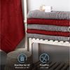 Komfortec 2er Saunatuch Set 80x200 cm aus 100% Baumwolle, XXL-Saunatücher, Sauna Handtuch, Weich, Groß, Frottee, Schnelltrocknend, Anhtrazit Grau/Aurorarot Bild 3