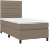 vidaXL Boxspringbett mit Matratze & LED Taupe 90x200 cm Stoff 3134929 Bild 3