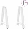 vidaXL Esstischbeine A-Form 2 Stk. Weiß 50x(72-73) cm Stahl 4012845 Bild 3