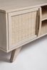 TV-Board Anahsa aus Mangoholz, klassischer Stil, Rattan-Türen, natur, 128 cm breit Bild 5