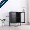 Coemo Highboard Tokio aus Metall mit Glastüren Schwarz Bild 4