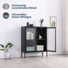 Coemo Highboard Tokio aus Metall mit Glastüren Schwarz Bild 2