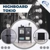 Coemo Highboard Tokio aus Metall mit Glastüren Schwarz Bild 5