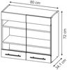 Küchenglasschrank Fame-Line Goldkraft Eiche 80 cm Vicco Bild 3