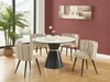 Vente-unique - PRANILA Stuhl SamtStoff Beige - B 55 cm x H 78,5 cm x L 59 cm Bild 1