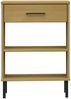 vidaXL Konsolenschrank OSLO mit Metallbeinen Braun Massivholz Kiefer 351000 Bild 4