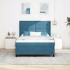 vidaXL Boxspringbett mit LED-Lichtleisten Blau 140 x 190 cm Samt 3343866 Bild 4
