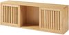 Wandregal Grums mit zwei Schiebetüren 92,5x20x33cm Bambus [en. casa] Bild 2