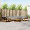 vidaXL Outdoor-Sofagarnitur mit Kissen 8 pcs Natürlich und Hellgrau 3369286 Bild 1