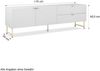 Homestyle4u Lowboard mit Schubladen, Holz weiß / gold, 179 x 60,5 x 39 cm Bild 3
