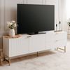 Homestyle4u Lowboard mit Schubladen, Holz weiß / gold, 179 x 60,5 x 39 cm Bild 2