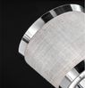 LED Wandstrahler Chrom glänzend mit Stoffschirm Grau, Breite 12cm Bild 4