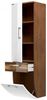 Badezimmer Hochschrank Rima Walnuss weiß Hochglanz 40x135 cm Bild 5