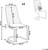 Esszimmerstuhl Samtstoff grau 2er Set ALTOONA Bild 2