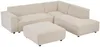 Vente-unique - BORORE Sofa SamtStoff Beige - B 95 cm231 cm x H 44 cm75 cm x L 95 cm256 cm Bild 2