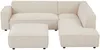 Vente-unique - BORORE Sofa SamtStoff Beige - B 95 cm231 cm x H 44 cm75 cm x L 95 cm256 cm Bild 3