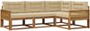 vidaXL Outdoor-Sofagarnitur mit Kissen 4 pcs Natur und Beige 3382531 Bild 2