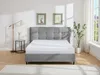 Vente-unique - NIRPIO Bett Stoff Grau - B 207 cm x H 121 cm x L 217 cm Bild 2