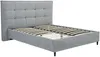 Vente-unique - NIRPIO Bett Stoff Grau - B 207 cm x H 121 cm x L 217 cm Bild 3