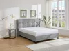 Vente-unique - NIRPIO Bett Stoff Grau - B 207 cm x H 121 cm x L 217 cm Bild 1