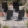 CASARIA® Aluminium Gartenstuhl Bern Klappbar Silber 4er Set Bild 2