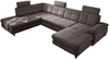 Wohnlandschaft Alba von ED Exciting Design mit Schlaffunktion & Bettkasten – U-Form Sofa aus hochwertigem Brego-Stoff Bild 3