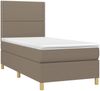 vidaXL Boxspringbett mit Matratze & LED Taupe 90x200 cm Stoff 3135329 Bild 3