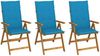 vidaXL Klappbare Gartenstühle 3 Stk. mit Auflagen Massivholz Akazie 3064093 Bild 1