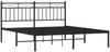 vidaXL Bettgestell mit Kopfteil, Metall, Schwarz, 150x200 cm Bild 4
