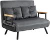 1-Sitzer Schlafsessel 102 x 73 x 81 cm mit Schlaffunktion in Samtoptik, dunkelgrau Bild 2