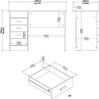 Dmora Schreibtisch Appollo, Mehrzweckschreibtisch, Bürotisch für PC, Eckschreibtisch, 110x49 h76 cm, Eiche Bild 3