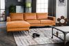 KAWOLA Sofa BLOOM Ecksofa Leder cognac Recamiere links 84 x 177 x 276 cm Bild 2